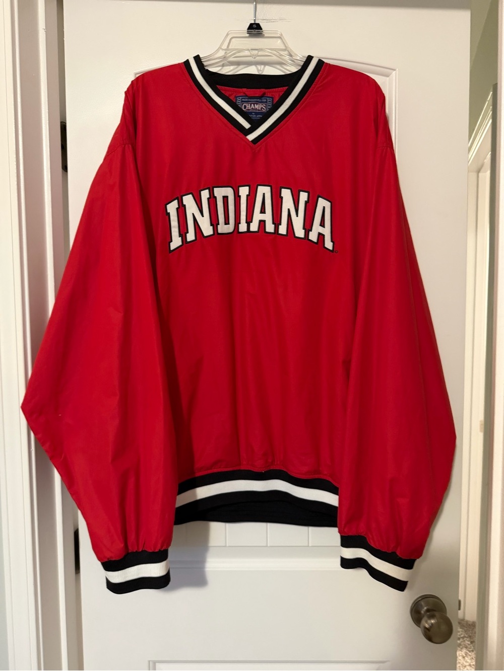 Vintage Champs Sports Indiana Red Pullover Windbreaker EXCELLENT CONDITION!